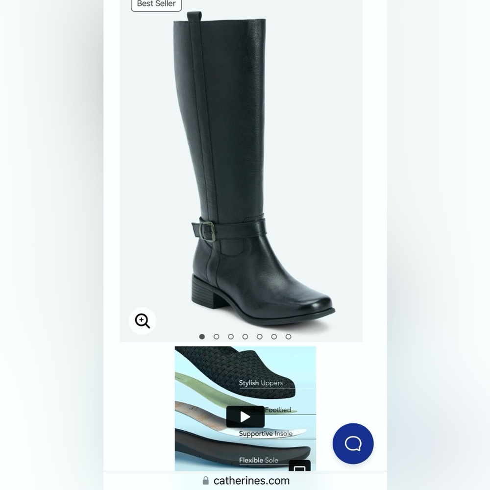 *BRAND NEW* Comfortview Ladies Size 10.5 WW (Wide Width) Black Leather Boots